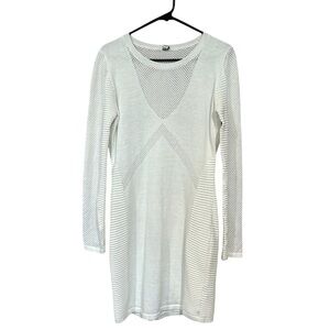 🟣 Poof Couture White Long Sleeve Dress Size Large